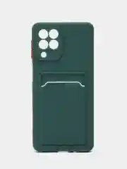 Тёмно-зелёный силиконовый чехол для Samsung Galaxy M53 5G (Самсунг Галакси М53 5Ж) матовый