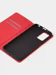 Красный чехол-книжка для Redmi 10 (4G) из нубука Super Creative
