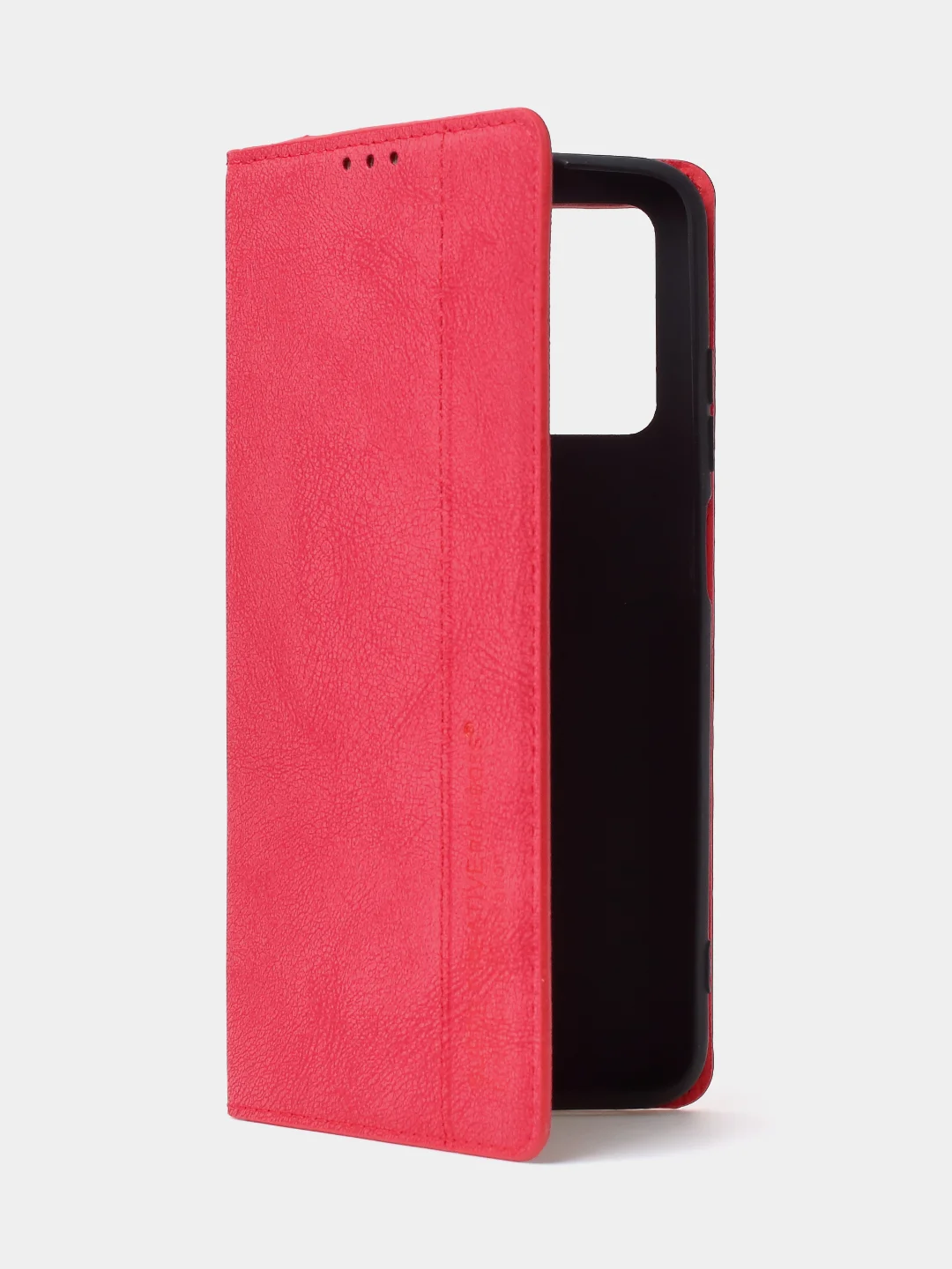Красный чехол-книжка для Redmi 10 (4G) из нубука Super Creative