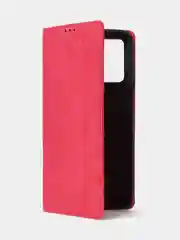 Красный чехол-книжка для Redmi 10 (4G) из нубука Super Creative