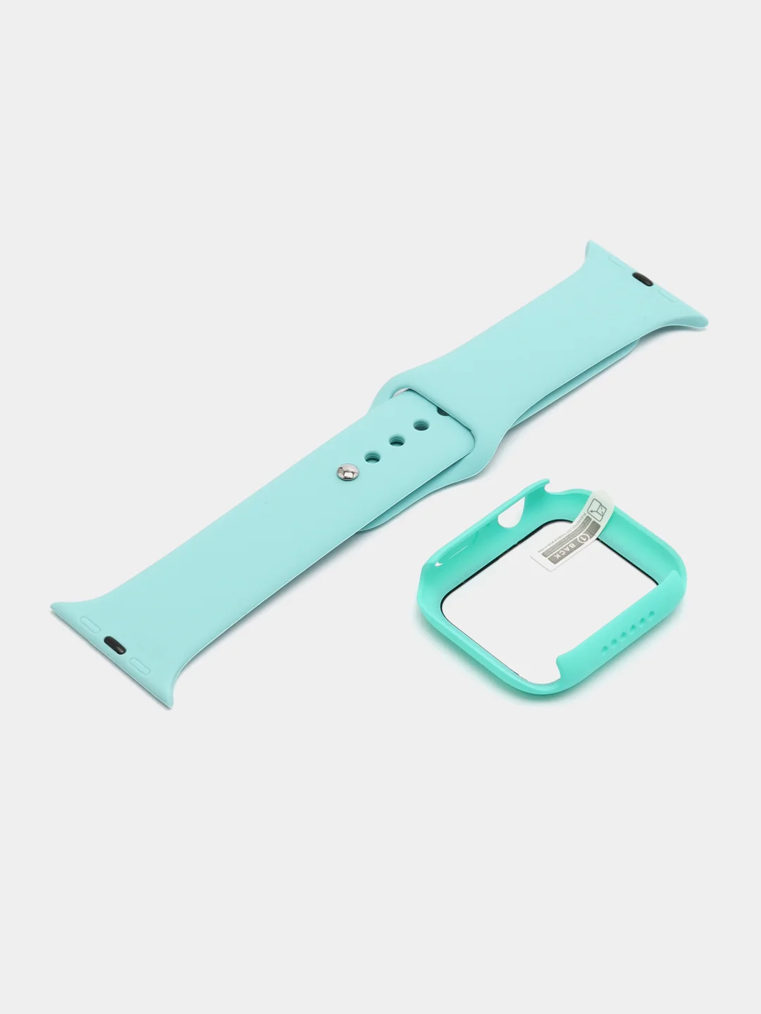 Бирюзовый силиконовый ремешок для Apple Watch, с корпусом, 38 / 40 / 42 / 44
