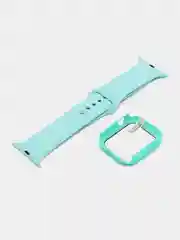 Бирюзовый силиконовый ремешок для Apple Watch, с корпусом, 38 / 40 / 42 / 44