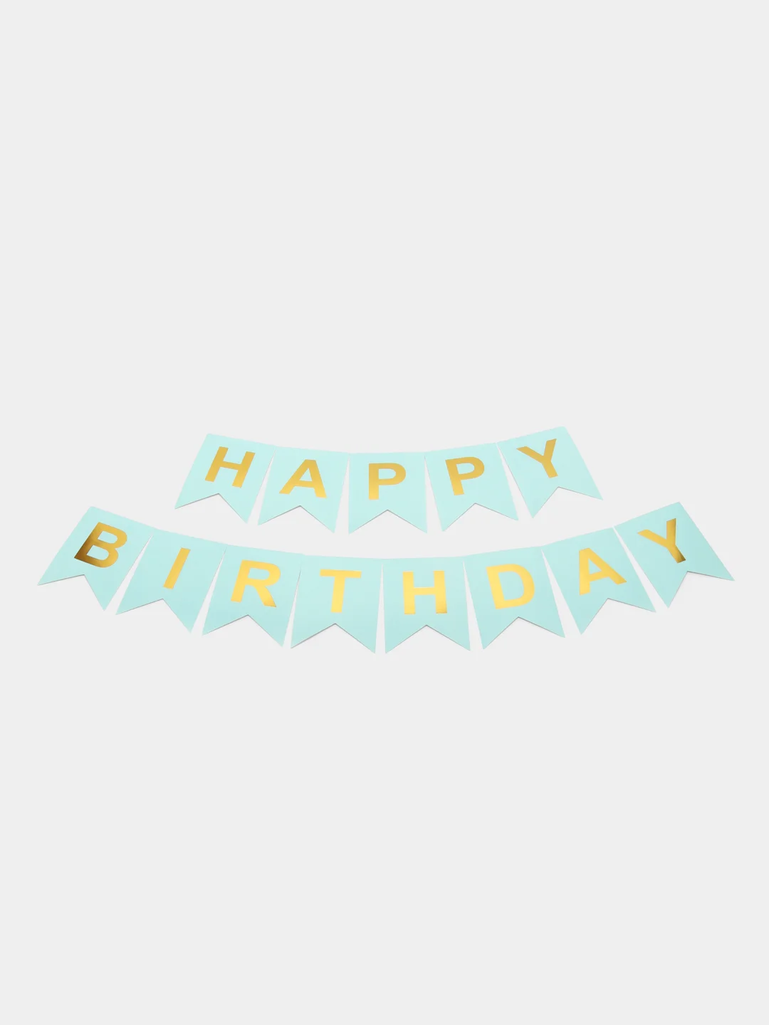Бирюзовый растяжка из букв "Happy birthday" для дня рождения