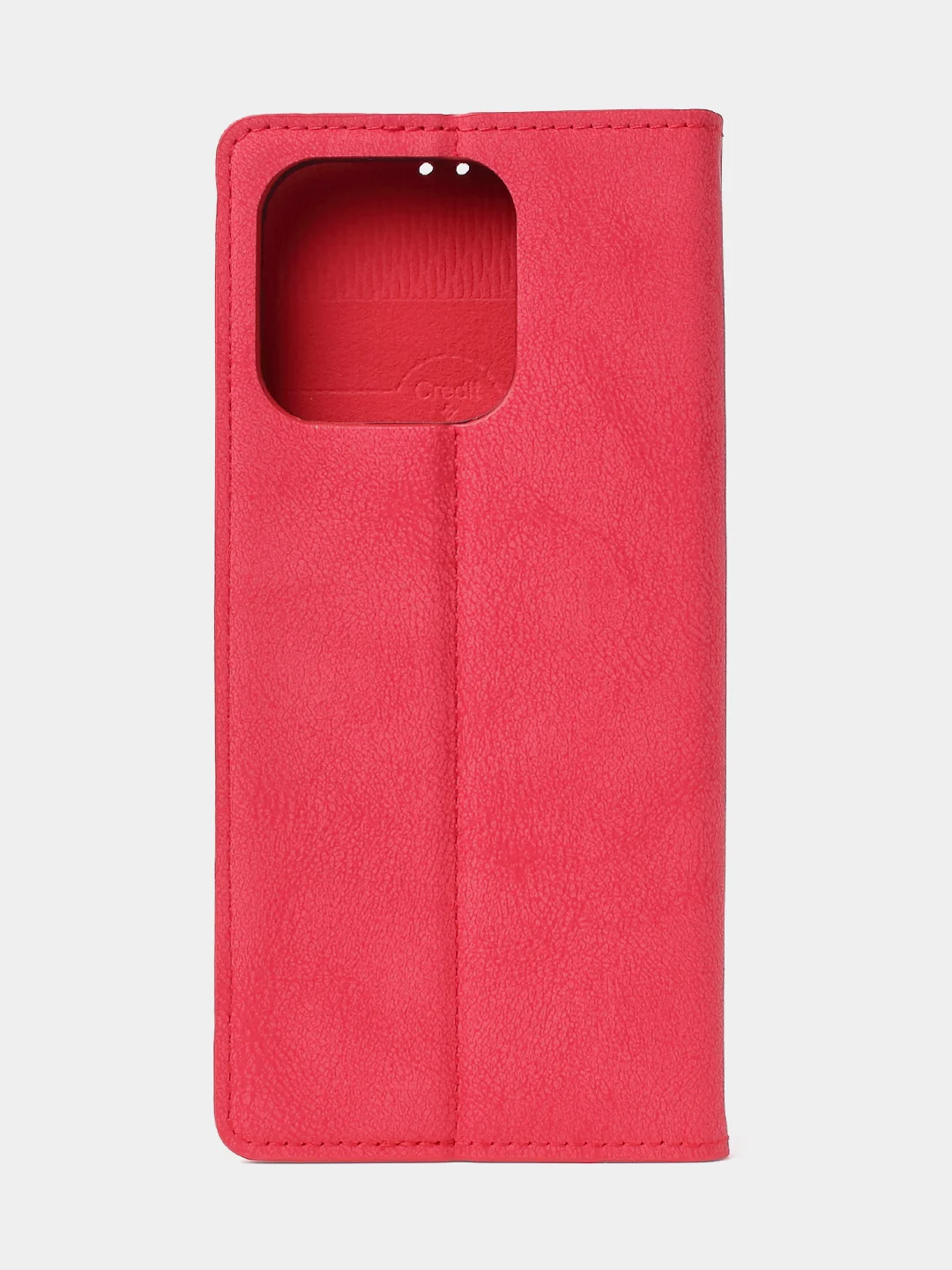 Красный чехол-книжка для Redmi 12C / Poco C55 из нубука Super Creative