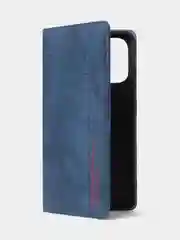 Синий чехол-книжка для Redmi 12C / Poco C55 из нубука Super Creative