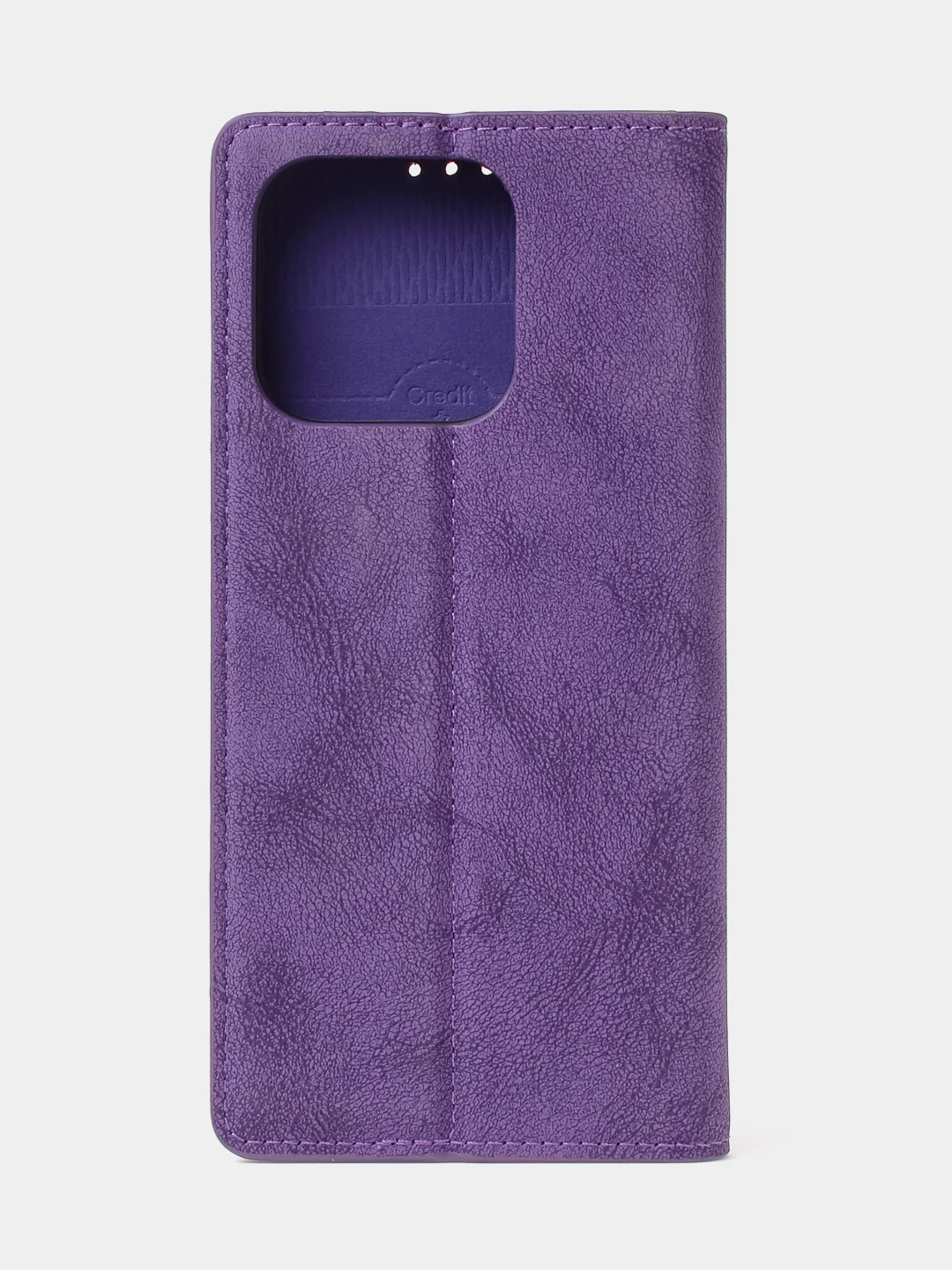 Фиолетовый чехол-книжка для Redmi 12C / Poco C55 из нубука Super Creative