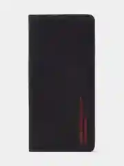 Черный чехол-книжка для Redmi 12C / Poco C55 из нубука Super Creative