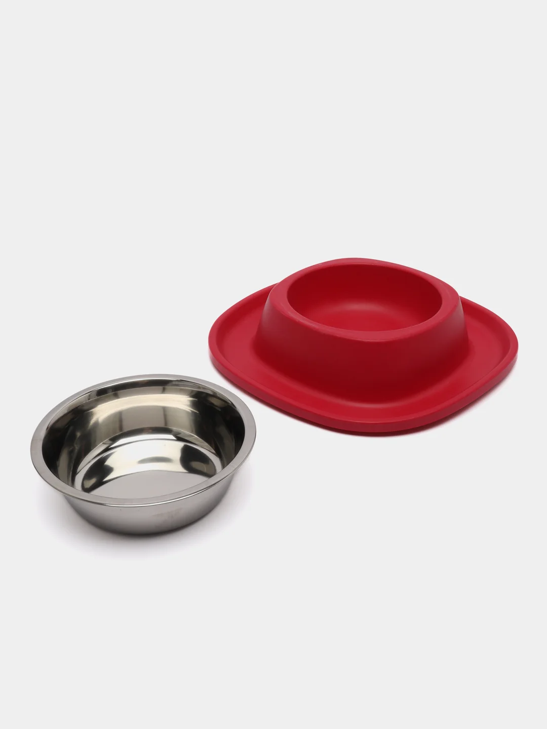 Миска для животных на подставке, Lilli Pet, 28*28*5,5 см, 400 мл 20-5761/ красный