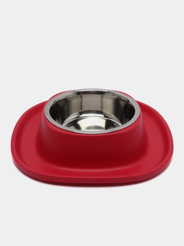 Миска для животных на подставке, Lilli Pet, 28*28*5,5 см, 400 мл 20-5761/ красный