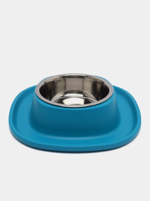 Миска для животных на подставке, Lilli Pet, 28*28*5,5 см, 400 мл 20-5761/синий