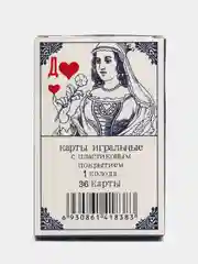 Белый карты игральные Дама, 36 карт