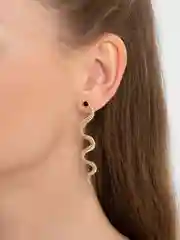 Красный серьги - подвески "Змей",