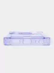 Лавандовый чехол противоударный Tecno Spark 10 / 10C, Спарк 10 / 10С прозрачный, с карманом для карты