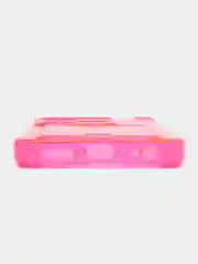 Фуксия чехол противоударный Tecno Spark 10 / 10C, Спарк 10 / 10С прозрачный, с карманом для карты