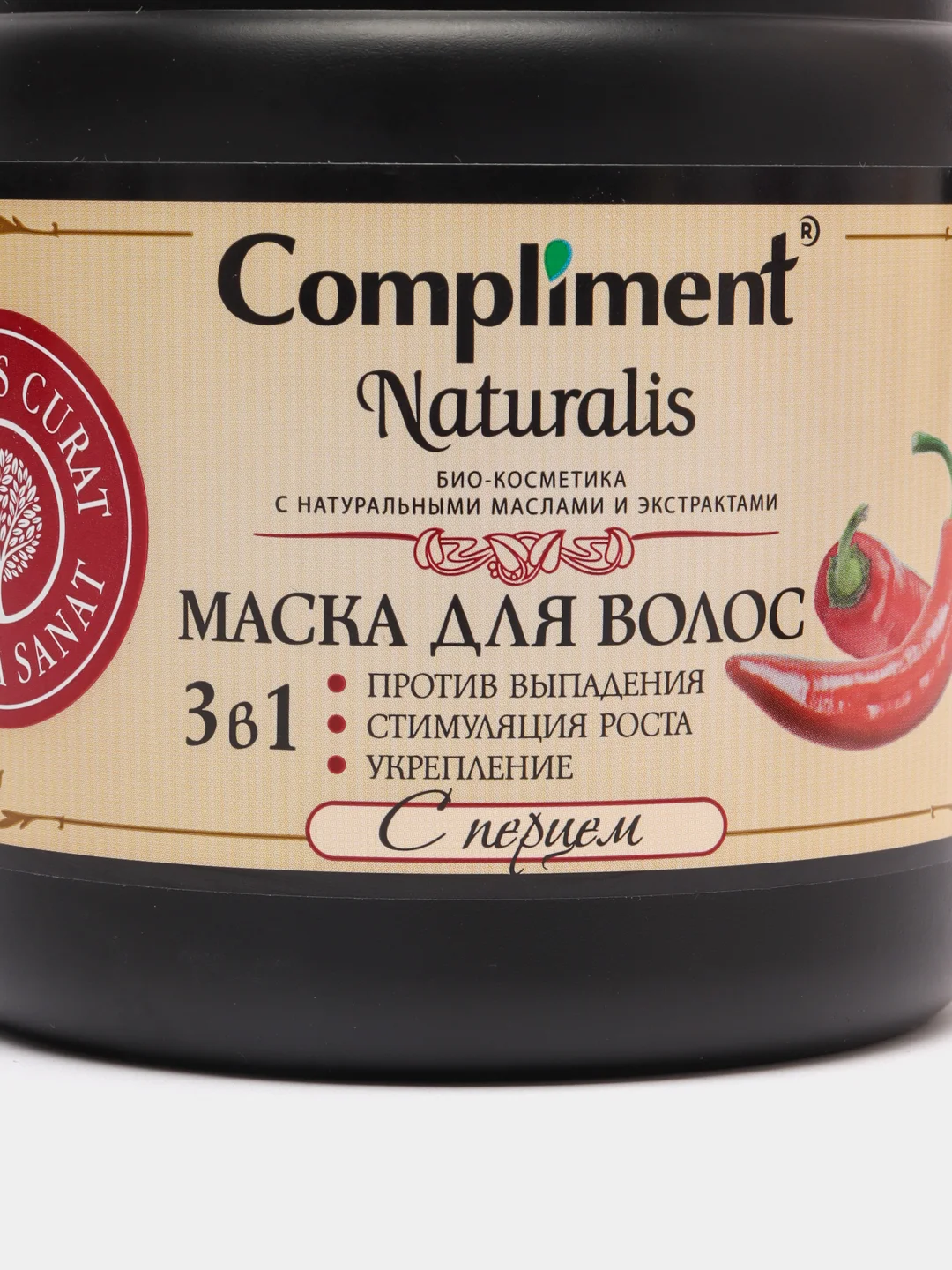 Маска для волос Compliment naturalis, 3в1, против выпадения, с перцем, 500 мл