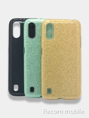 Чехол блестящий Samsung Galaxy A01, A10, M10, A10S, A11, M11 накладка c блёстками
