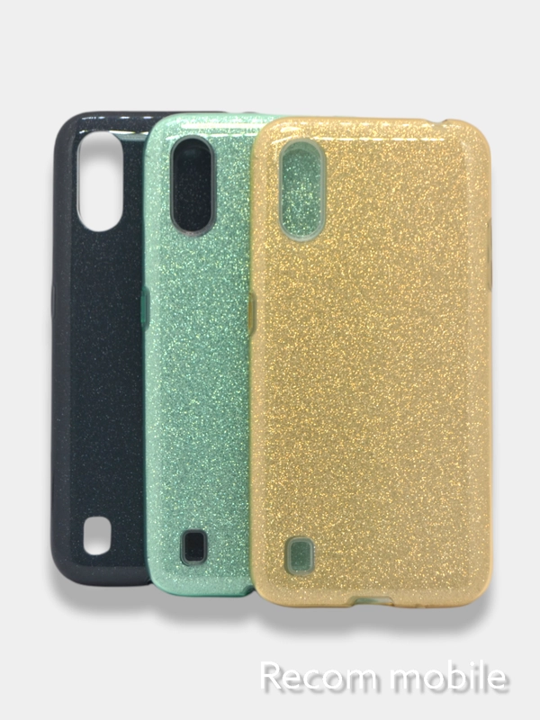 Чехол блестящий Samsung Galaxy A01, A10, M10, A10S, A11, M11 накладка c блёстками