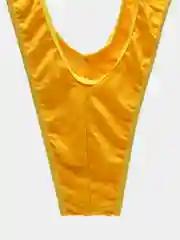 Желтый эротические мужские стринги-купальник Борат Borat Mankini, на подтяжках, для ролевых игр