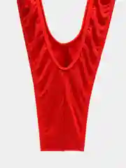 Красный эротические мужские стринги-купальник Борат Borat Mankini, на подтяжках, для ролевых игр