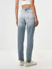 Индиго джинсы женские Sela MOM FIT, с разрезами
