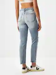 Индиго джинсы женские Sela MOM FIT, с разрезами
