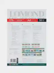 Фотобумага глянцевая, А4, 170 г/м2, односторонняя, 50 листов, Lomond, 0102142