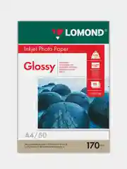 Фотобумага глянцевая, А4, 170 г/м2, односторонняя, 50 листов, Lomond, 0102142