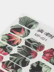 Наклейки плёнки для ногтей цветы листья, MP021, для маникюра и педикюра