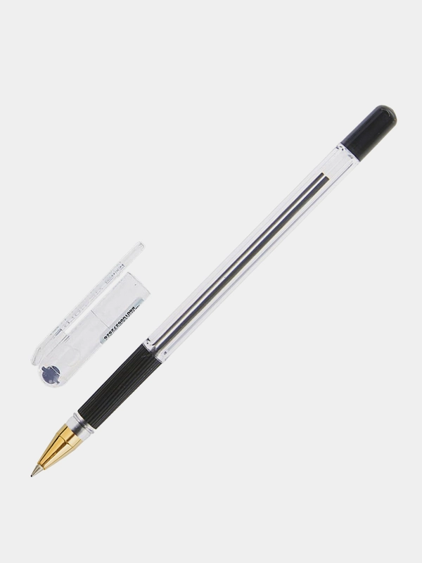 Ручка шариковая масляная с грипом Munhwa Mc Gold, Черная, Bmc-01