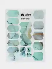 Наклейки плёнки для ногтей мрамор, камень, разводы, MP040, для маникюра и педикюра