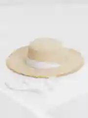 Белый летняя соломенная шляпа, женская