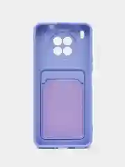 Лавандовый чехол силиконовый для Honor 50 Lite, Huawei Nova 8i, Хонор 50 Лайт, с карманом для карты