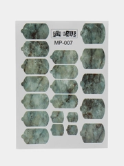 Наклейки плёнки для ногтей мрамор, MP007, для маникюра и педикюра