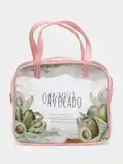 Зеленый косметичка-органайзер дорожная, прозрачная, на молнии