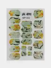 Наклейки плёнки для ногтей цветы лилии, лето, MP022, для маникюра и педикюра