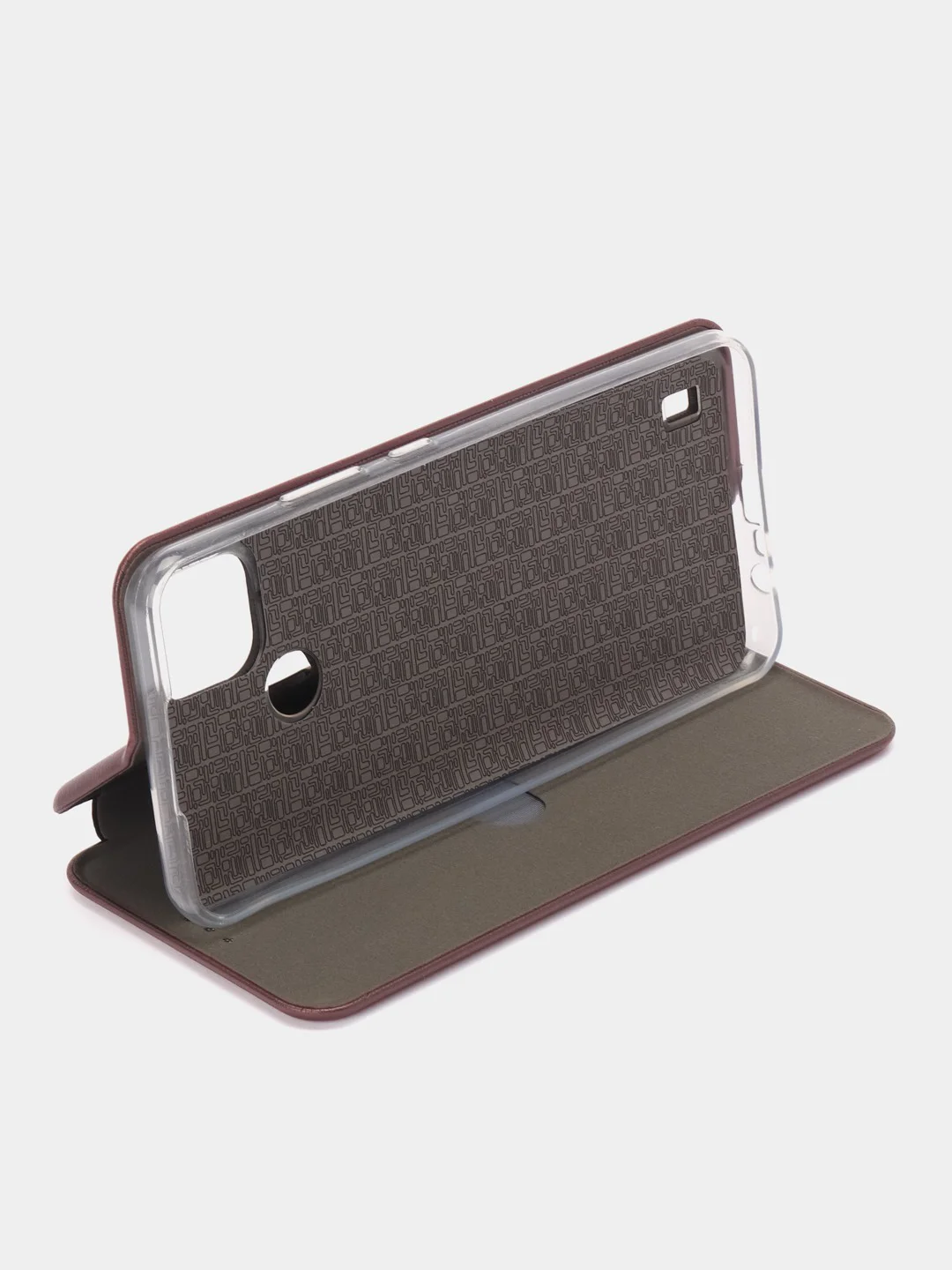 Бордовый чехол-книжка для Realme C 21 / C21 / Реалми С 21 / C21, экокожа