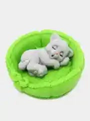 Мыло ручной работы Серый котенок на лежанке