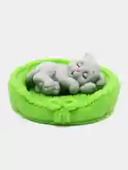 Мыло ручной работы Серый котенок на лежанке