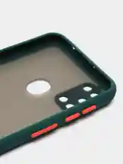 Тёмно-зелёный samsung Galaxy M21 / M30s, Галакси М21, М30с чехол матовый силиконовый с цветными кнопками
