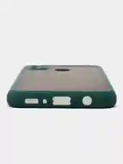 Тёмно-зелёный samsung Galaxy M21 / M30s, Галакси М21, М30с чехол матовый силиконовый с цветными кнопками