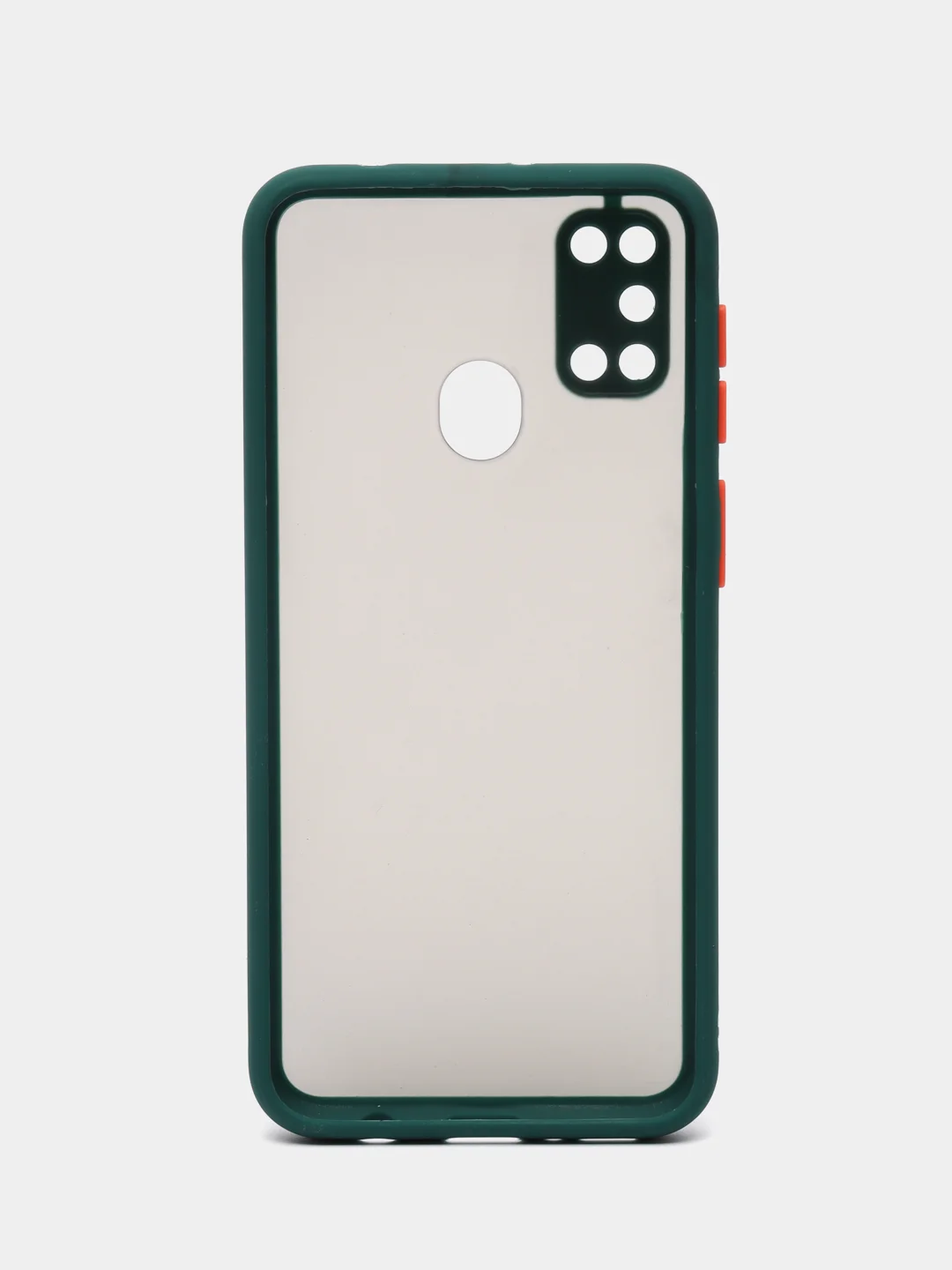 Тёмно-зелёный samsung Galaxy M21 / M30s, Галакси М21, М30с чехол матовый силиконовый с цветными кнопками