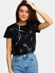 Футболка женская черная оверсайз, хлопок