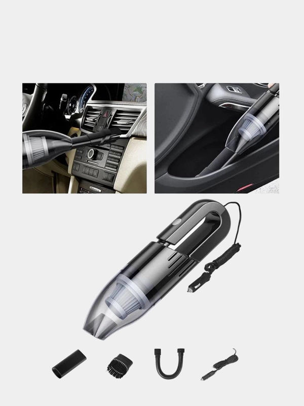 Пылесос автомобильный портативный беспроводной и проводной 12V, 120W Мощный