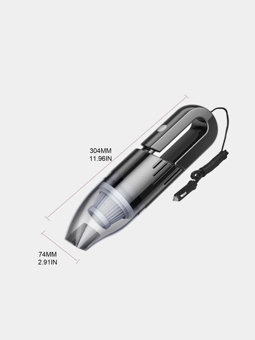 Пылесос автомобильный портативный беспроводной и проводной 12V, 120W Мощный