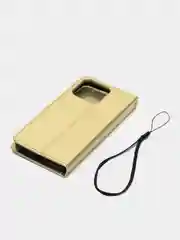 Золотой чехол-книжка с магнитной застежкой для Xiaomi 13 (Сяоми 13)