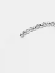 Серебряный бусины рондели стеклянные граненые