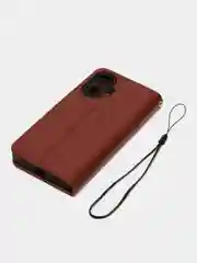 Багровый чехол-книжка с магнитной застежкой для Realme C55 / Oppo Narzo N55 (Реалми С55 / Н55)