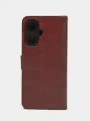 Багровый чехол-книжка с магнитной застежкой для Realme C55 / Oppo Narzo N55 (Реалми С55 / Н55)