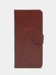 Багровый чехол-книжка с магнитной застежкой для ZTE Blade A51 (ЗТЕ Блейд А51)