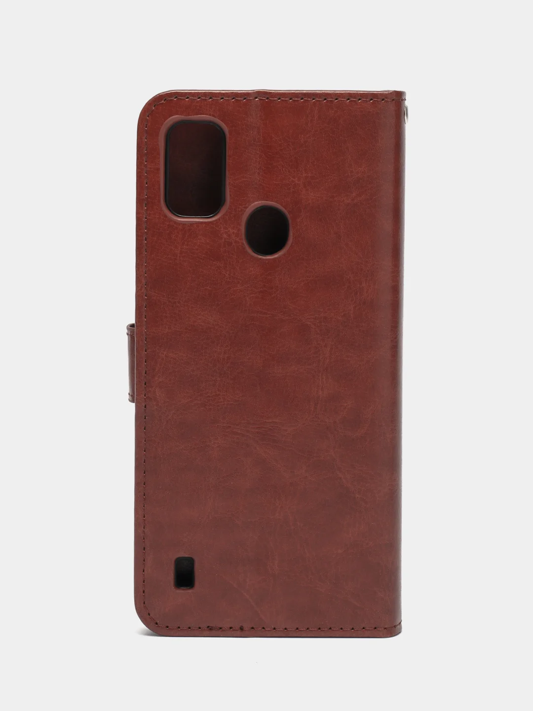 Багровый чехол-книжка с магнитной застежкой для ZTE Blade A51 (ЗТЕ Блейд А51)